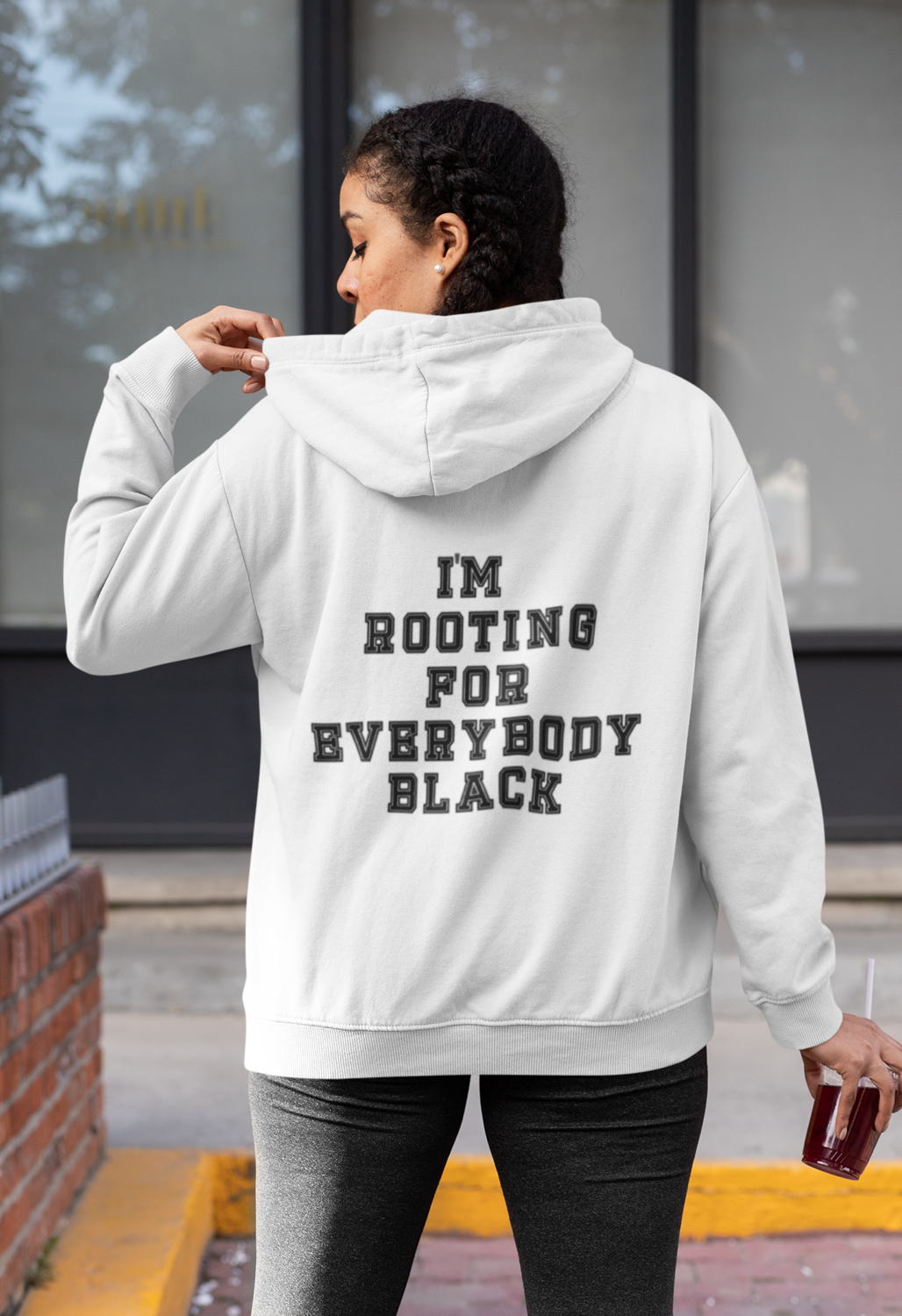 Rooting For Everybody Black Hoodie